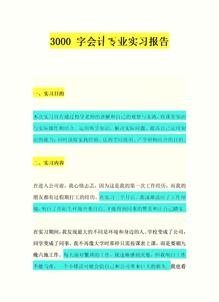 会计实习总结范文，探索与成长之路