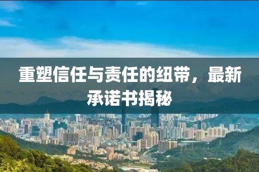 责任书，构建信任与担当的桥梁