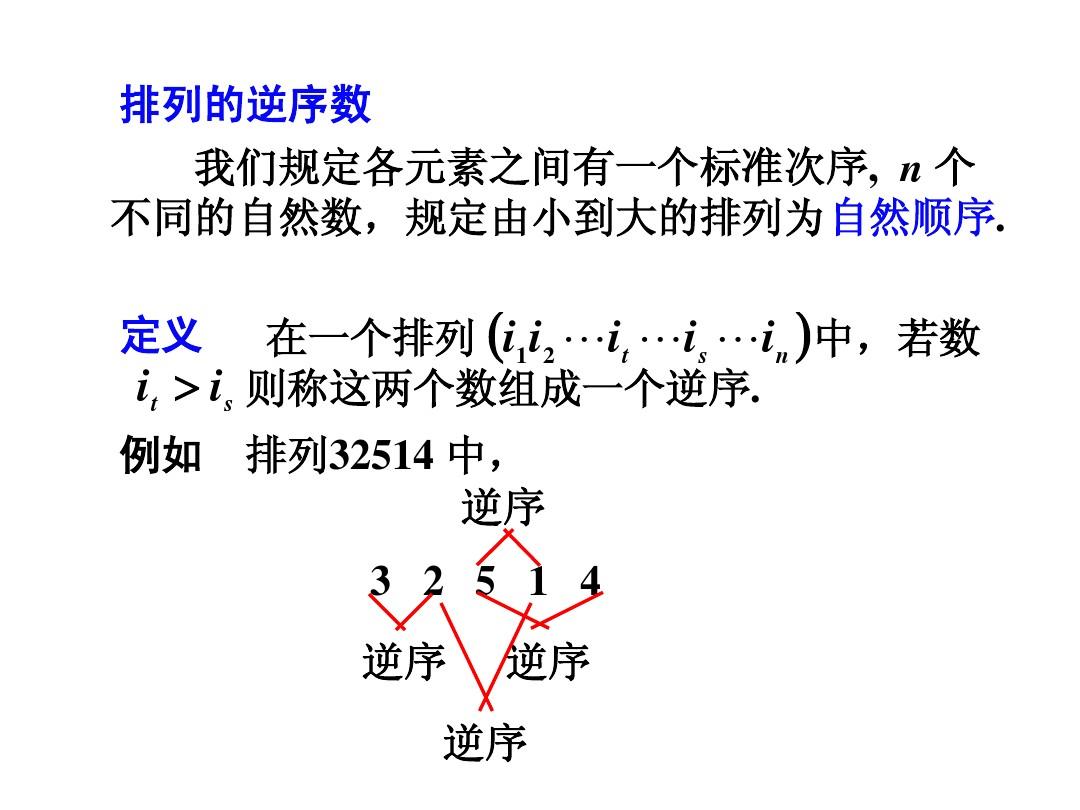 排列35142的逆序数分析